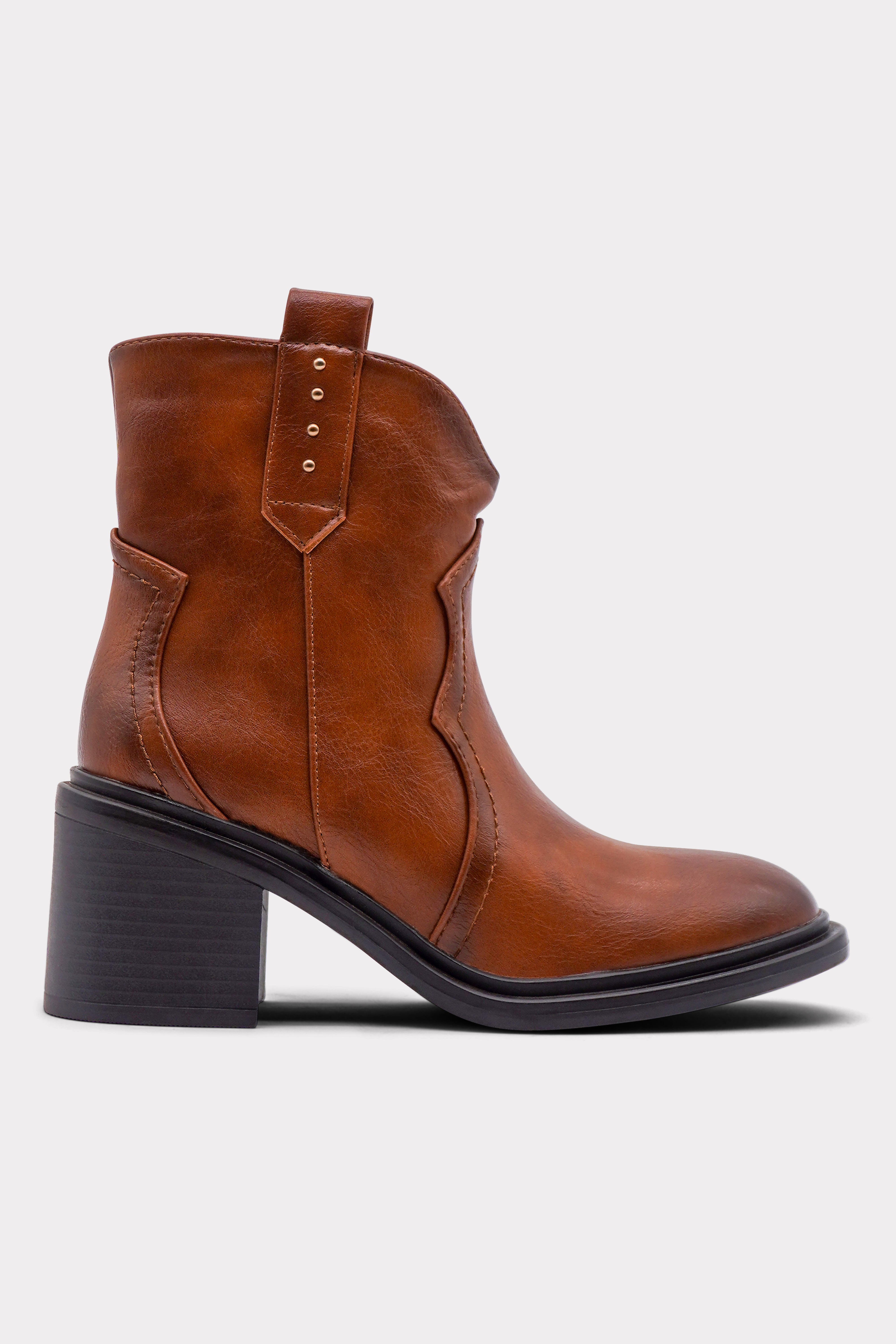 Tan Savoy Ankle Boots