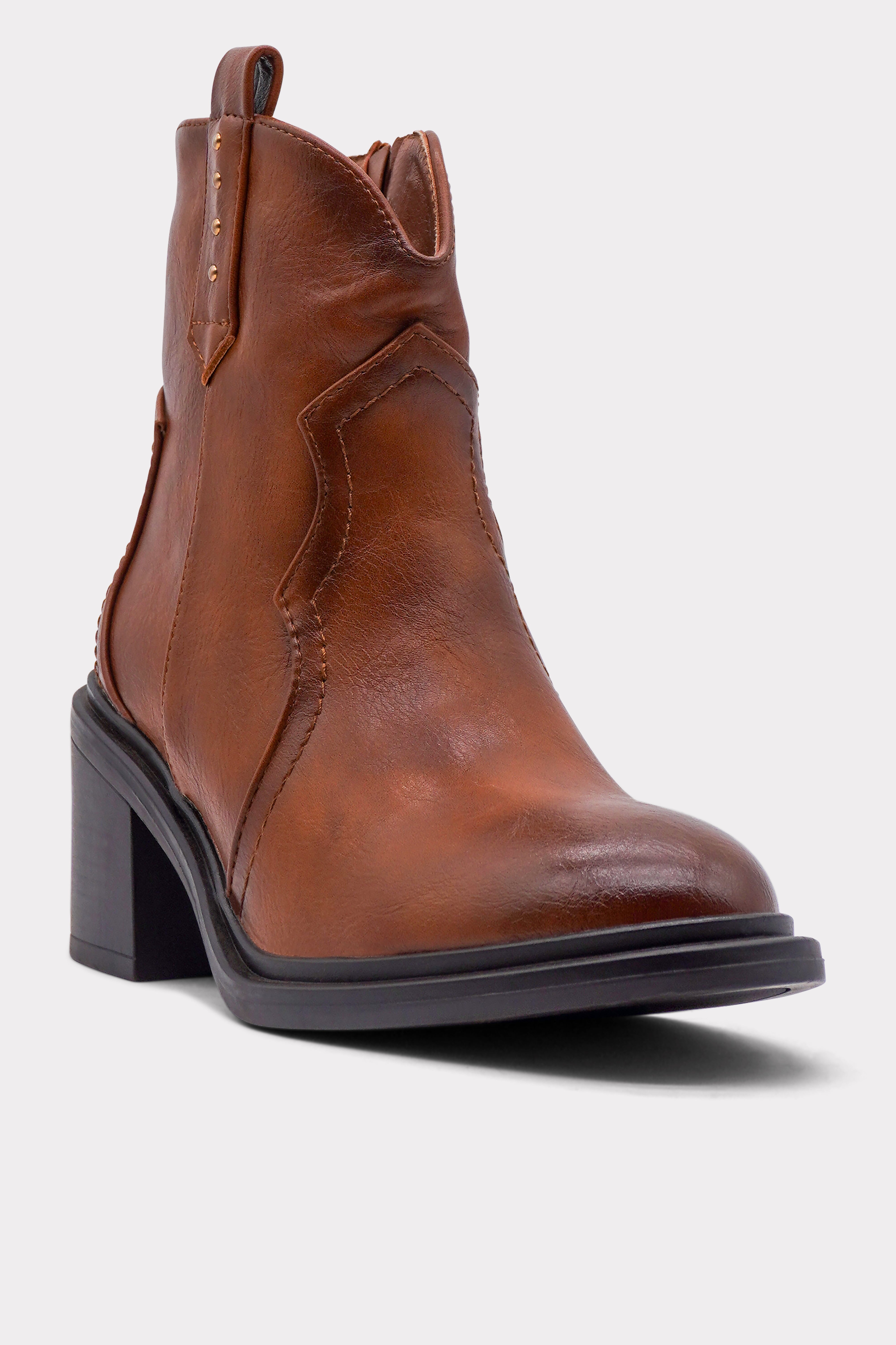 Tan Savoy Ankle Boots