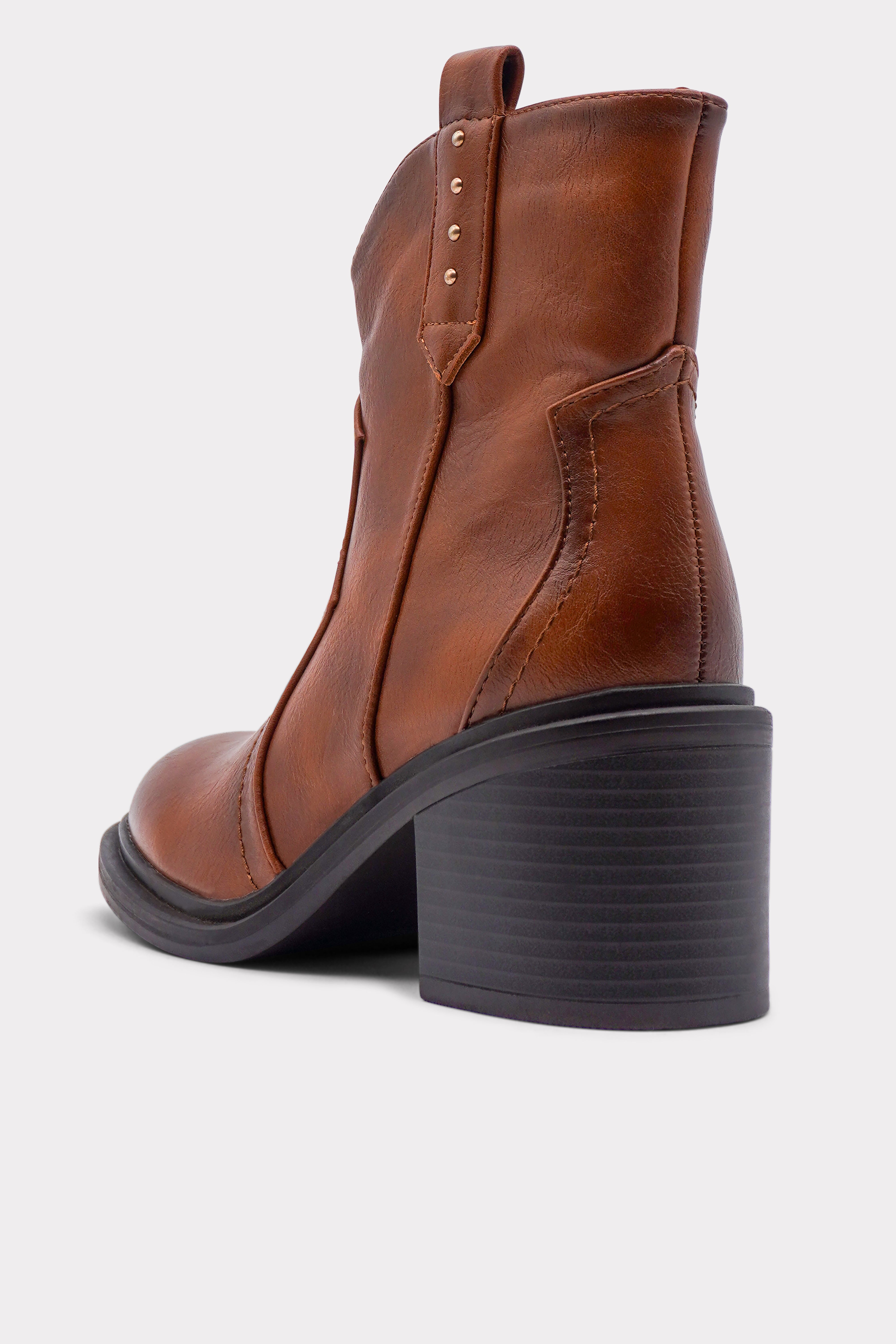 Tan Savoy Ankle Boots